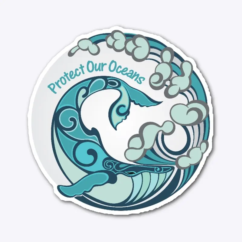 Protect Our Oceans - Whale and Waves